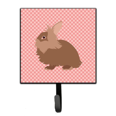 Carolines Treasures Lionhead Rabbit Pink Check Leash or Key Holder BB7960SH4